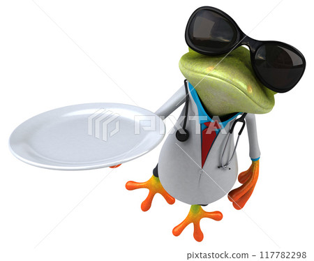 Frog doctor - 3D Illustration Frog doctor - 3D Illustration 117782298