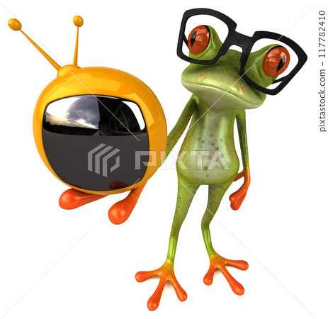 Fun frog - 3D Illustration Fun frog - 3D Illustration 117782410