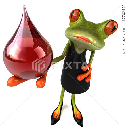 Fun frog - 3D Illustration 117782493