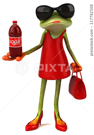 Fun frog - 3D Illustration Fun frog - 3D Illustration 117782508