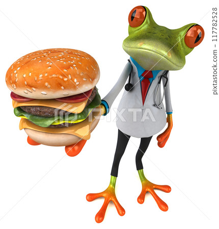 Frog doctor - 3D Illustration 117782528