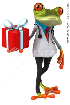 Frog doctor - 3D Illustration Frog doctor - 3D Illustration 117782698