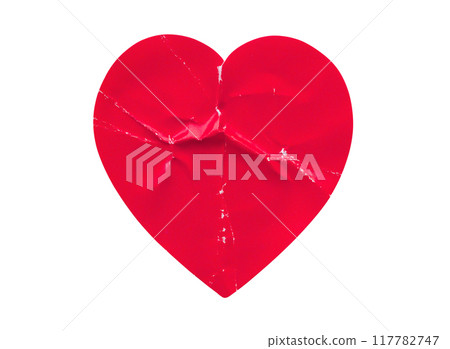 Red color heart shape sticker isolated on white background Red color heart shape sticker isolated on white background 117782747