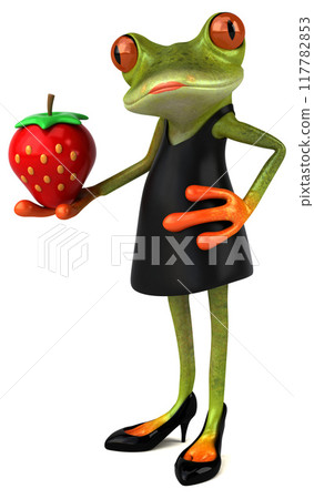 Fun frog - 3D Illustration Fun frog - 3D Illustration 117782853