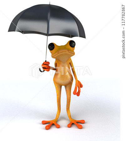 Fun frog - 3D Illustration Fun frog - 3D Illustration 117782867