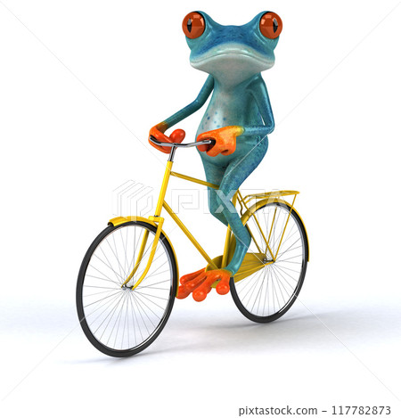 Fun frog - 3D Illustration Fun frog - 3D Illustration 117782873