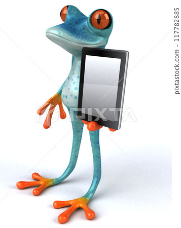 Fun frog - 3D Illustration 117782885