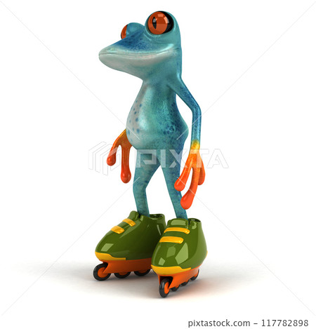 Fun frog - 3D Illustration Fun frog - 3D Illustration 117782898