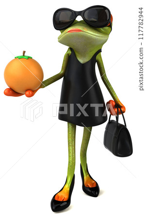 Fun frog - 3D Illustration Fun frog - 3D Illustration 117782944