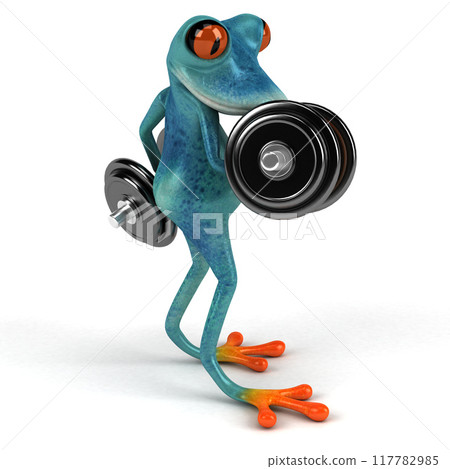 Fun frog - 3D Illustration Fun frog - 3D Illustration 117782985
