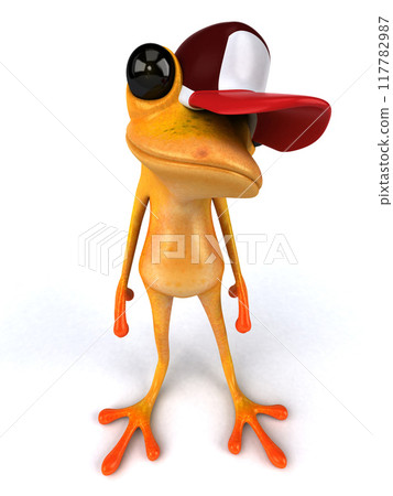Fun frog - 3D Illustration Fun frog - 3D Illustration 117782987