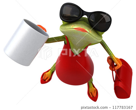 Fun frog - 3D Illustration 117783167