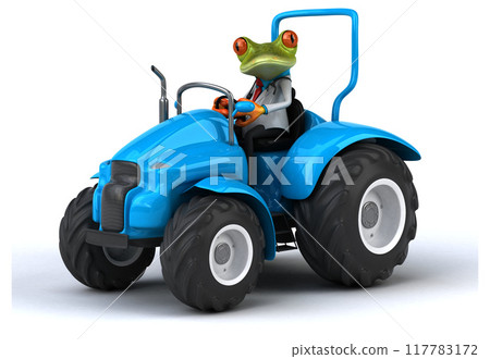 Fun frog - 3D Illustration 117783172