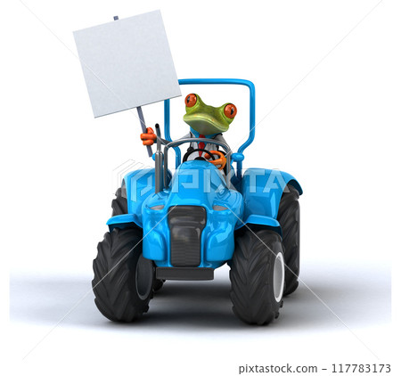 Fun frog - 3D Illustration Fun frog - 3D Illustration 117783173