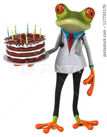 Frog doctor - 3D Illustration Frog doctor - 3D Illustration 117783176