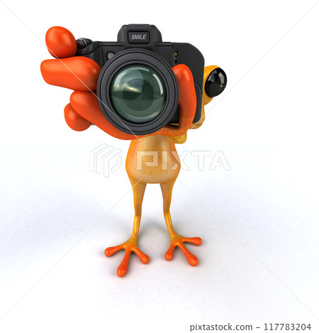 Fun frog- 3D Illustration 117783204