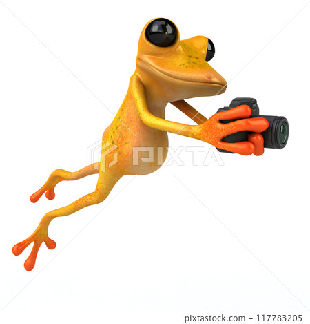 Fun frog- 3D Illustration 117783205