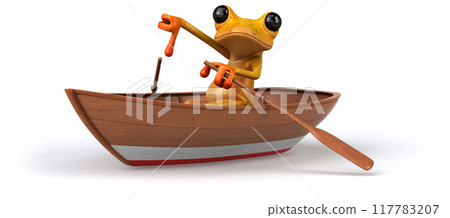 Fun frog- 3D Illustration 117783207
