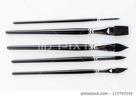 New black painting set brushes New black painting set brushes 117783592