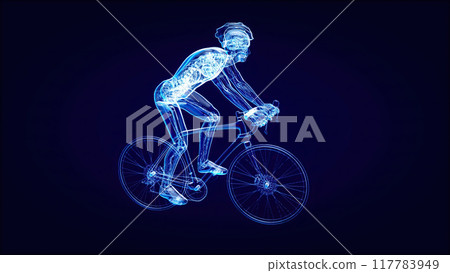 Abstract background of a Xray cyclist Abstract background of a Xray cyclist 117783949