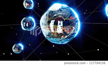 Abstract illustration of the biological cell Abstract illustration of the biological cell 117784236