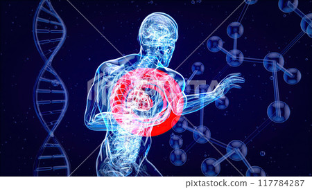 Abstract illustration of a heart attack Abstract illustration of a heart attack 117784287
