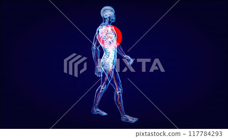 Abstract illustration of a heart attack 117784293