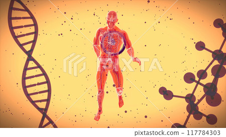 Abstract illustration of a heart attack 117784303