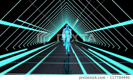 Abstract background of a Xray cyclist 117784440