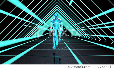 Abstract background of a Xray cyclist 117784441