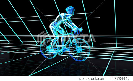 Abstract background of a Xray cyclist 117784442