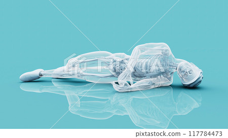 Abstract illustration of a Cyclist and a concussion 117784473