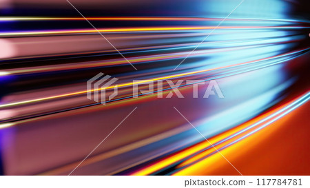 Abstract waves - 3D Illustration 117784781