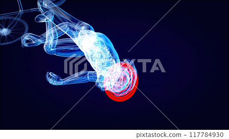 Abstract illustration of a Cyclist and a concussion 117784930