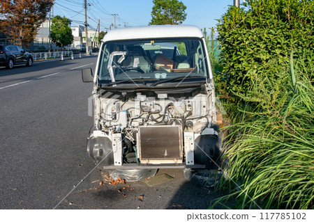 江東區木場市的公共道路上非法遺棄的汽車 117785102