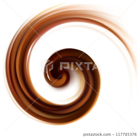 Vector background of swirling creamy chocolate texture Vector background of swirling creamy chocolate texture 117785376