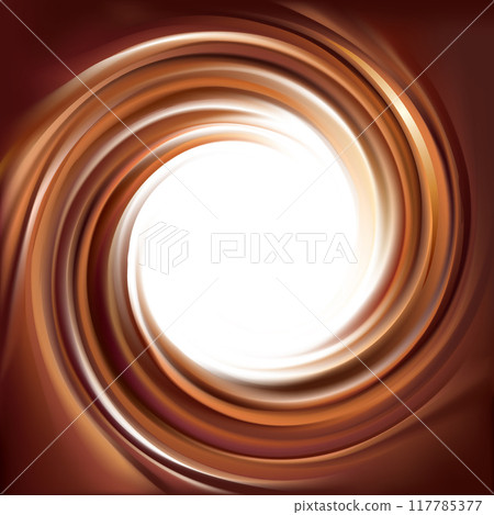 Vector background of swirling creamy chocolate texture Vector background of swirling creamy chocolate texture 117785377