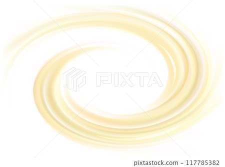 Vector yellow background of swirling creamy texture 117785382