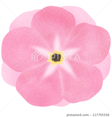 Cute Flower hand draw In Flat Design spring beautiful flowers set of flower illustration Pink flower 117785508