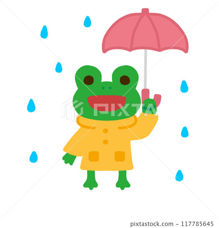 下雨天青蛙的插圖 117785645