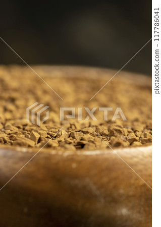 a large amount of fragrant instant coffee for making a drink a large amount of fragrant instant coffee for making a drink 117786041