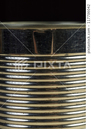 old tin can for food storage 117786042