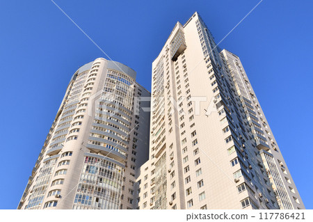 Modern multi-storey residential building in Moscow, Russia Modern multi-storey residential building in Moscow, Russia 117786421