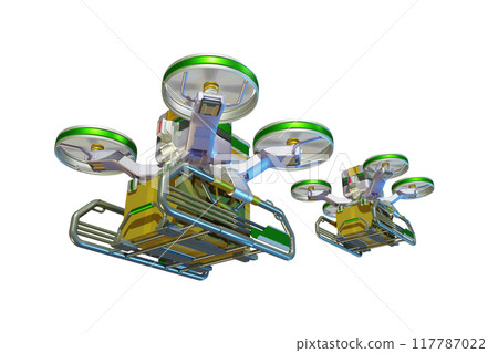 Drone delivery image (formation flight / transparent material version) 117787022