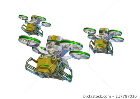 無人機交付圖像(編隊飛行/透明材料版) 無人機交付圖像(編隊飛行/透明材料版) 117787030