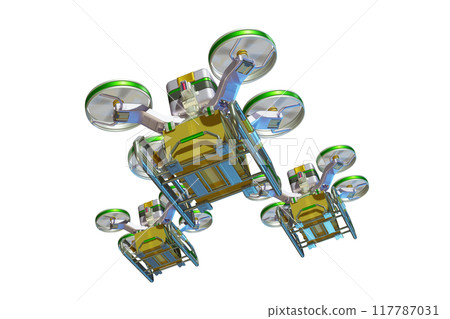 Drone delivery image (formation flight / transparent material version) 117787031