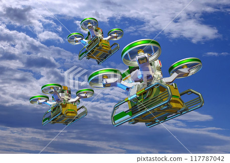 Drone delivery image (sky background version) 117787042