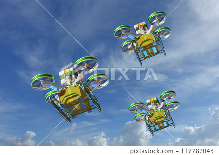 Drone delivery image (sky background version) 117787043