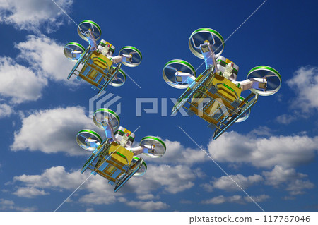 Drone delivery image (sky background version) 117787046