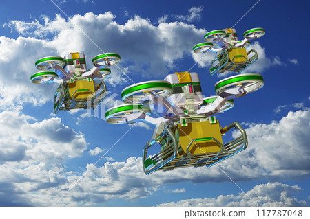 Drone delivery image (sky background version) 117787048